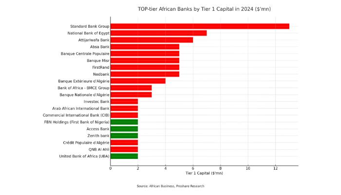 Here are African banks with the most tier-1 capital in 2024 - Businessday NG